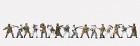 16605 Preiser WWII Soviet and German close combat soldiers in winter uniform (16 unpainted figures)